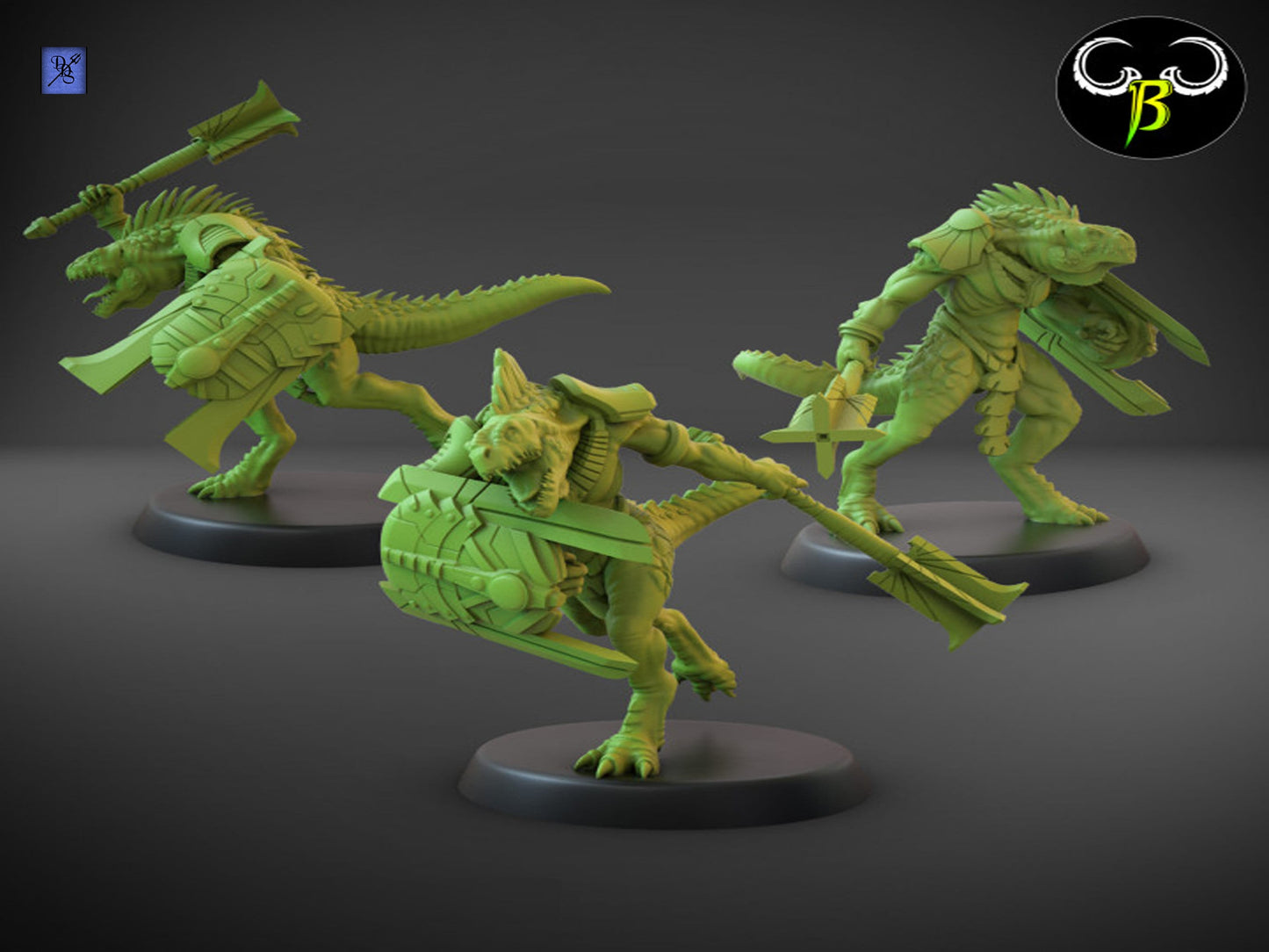 Stellar Warrior Squad by Clay Beast Creations | Tabletop RPG Miniature Figures