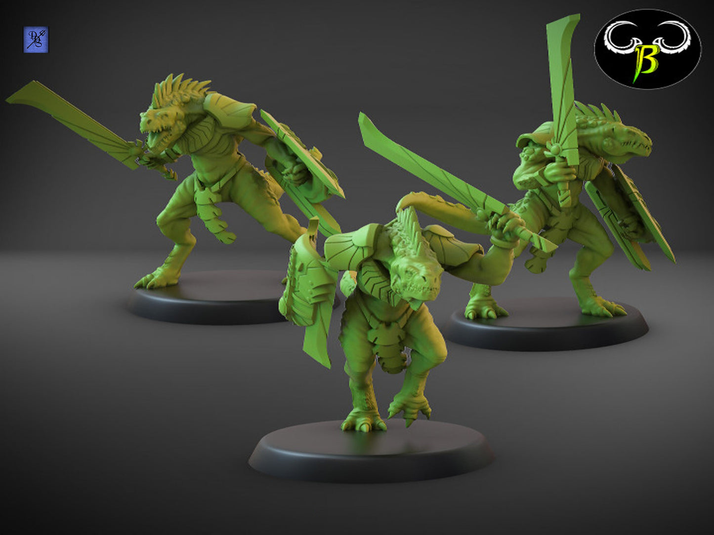 Stellar Warrior Squad by Clay Beast Creations | Tabletop RPG Miniature Figures