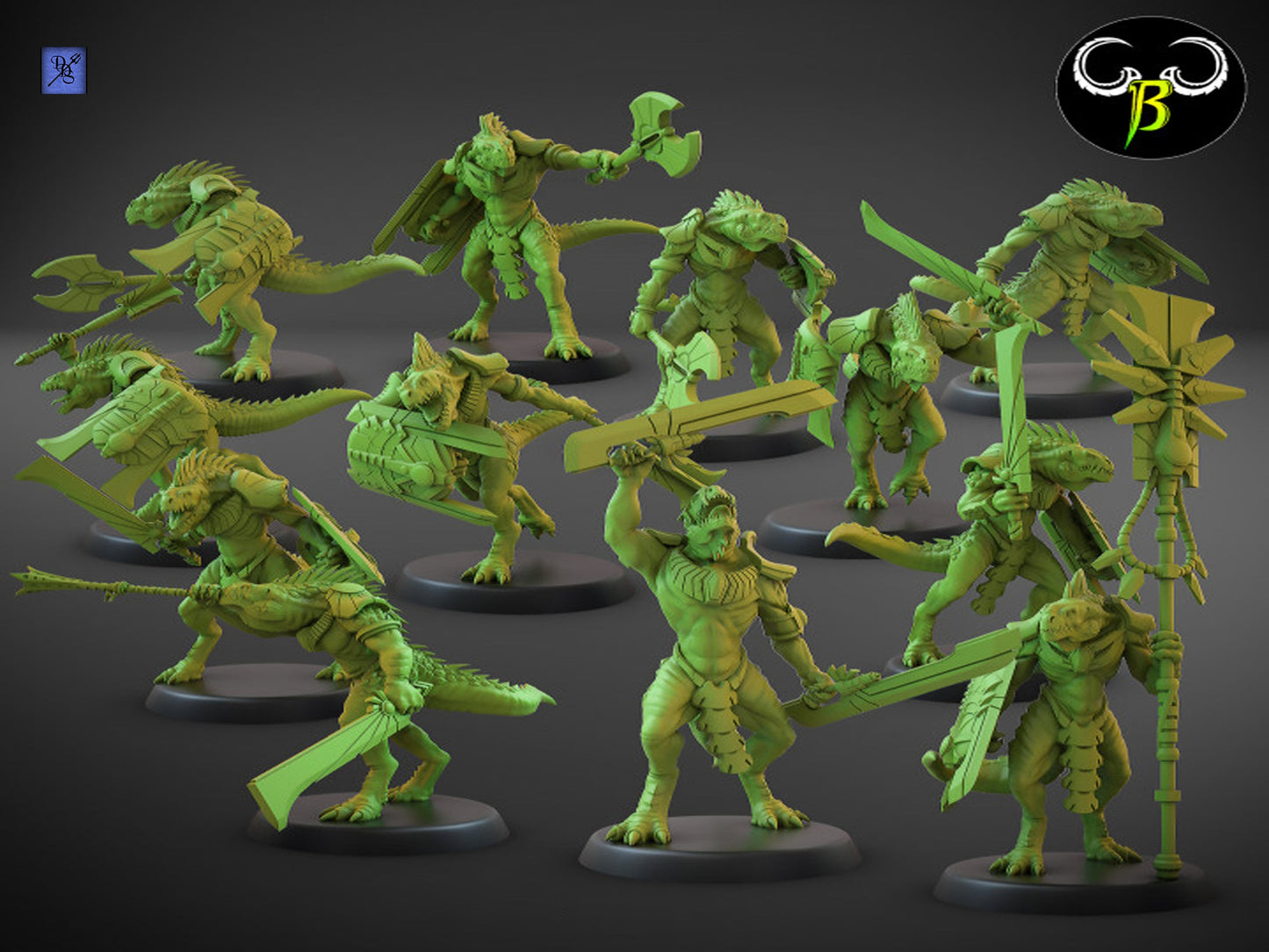 Stellar Warrior Squad by Clay Beast Creations | Tabletop RPG Miniature Figures