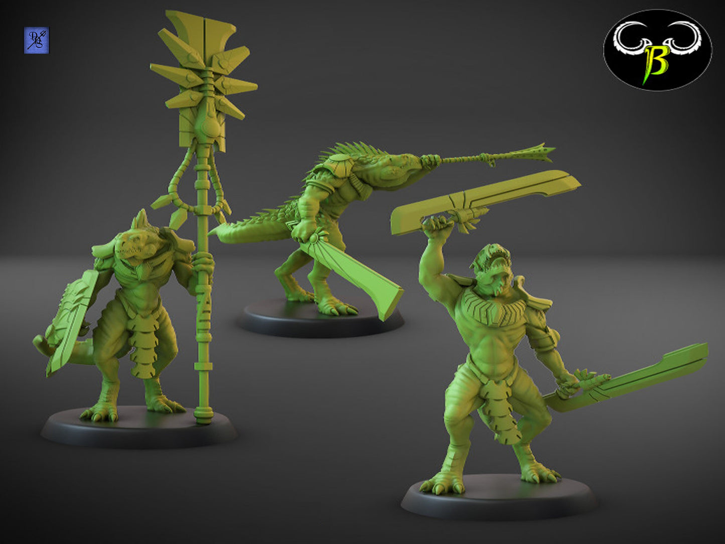 Stellar Warrior Squad by Clay Beast Creations | Tabletop RPG Miniature Figures