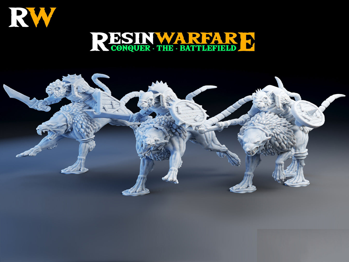 Vermin Riders by ResinWarfare | Tabletop RPG Miniature Figures