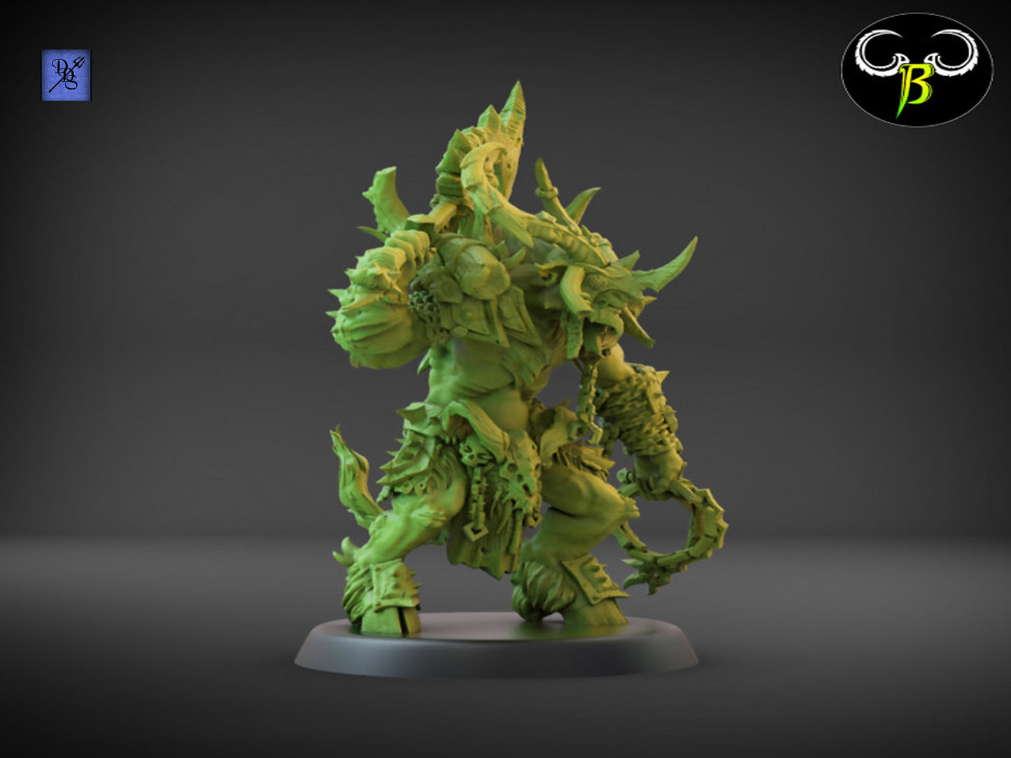 Savage Warlord by Clay Beast Creations | Tabletop RPG Miniature Figures