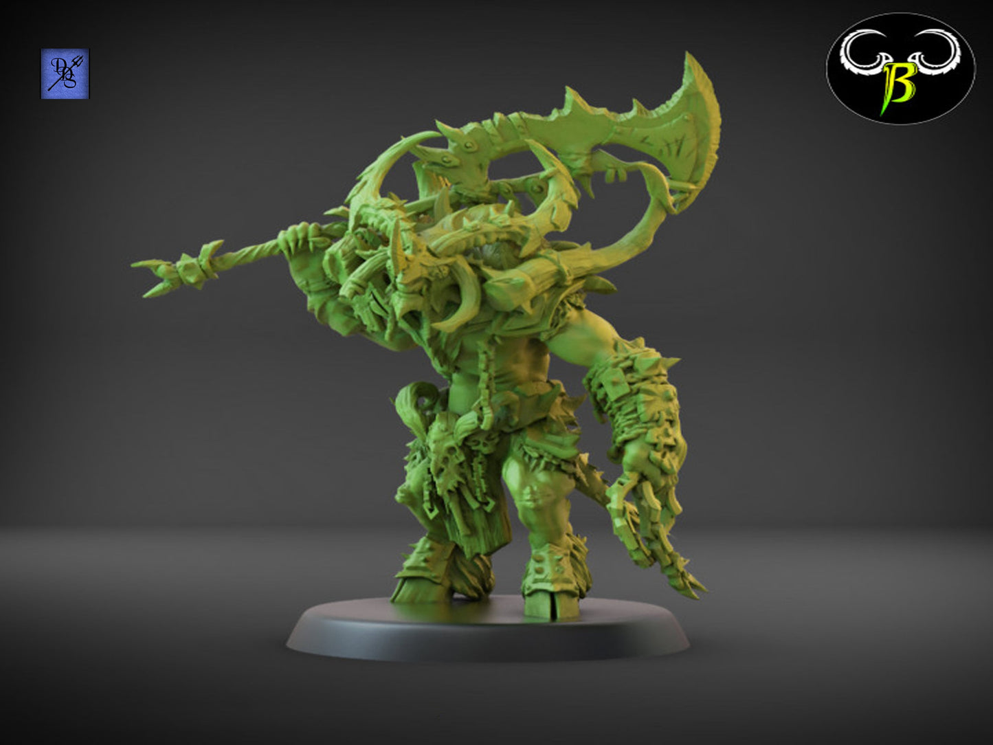 Savage Warlord by Clay Beast Creations | Tabletop RPG Miniature Figures
