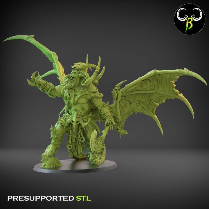Ascended Dreadlord by Clay Beast Creations | Tabletop RPG Miniature Figures