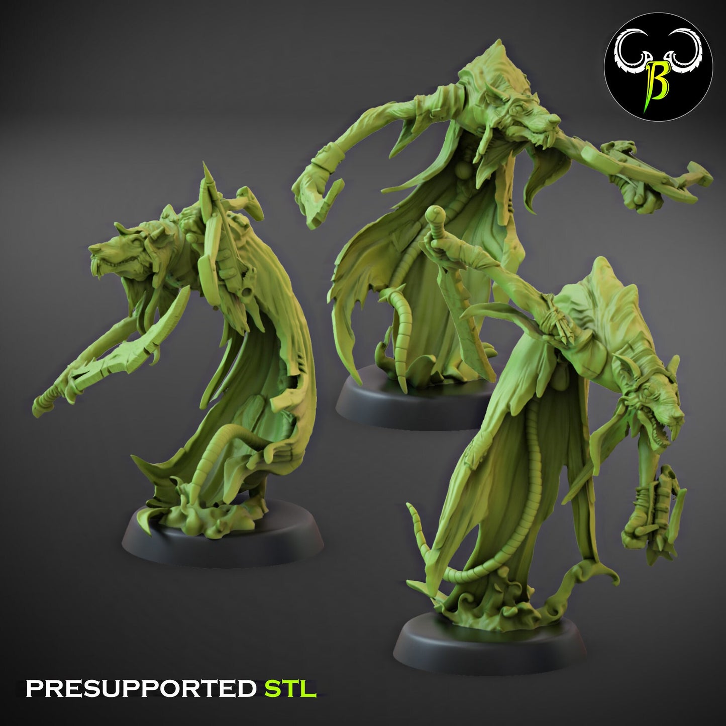 Sneaky Stabber Range Squad by Clay Beast Creations | Tabletop RPG Miniature Figures