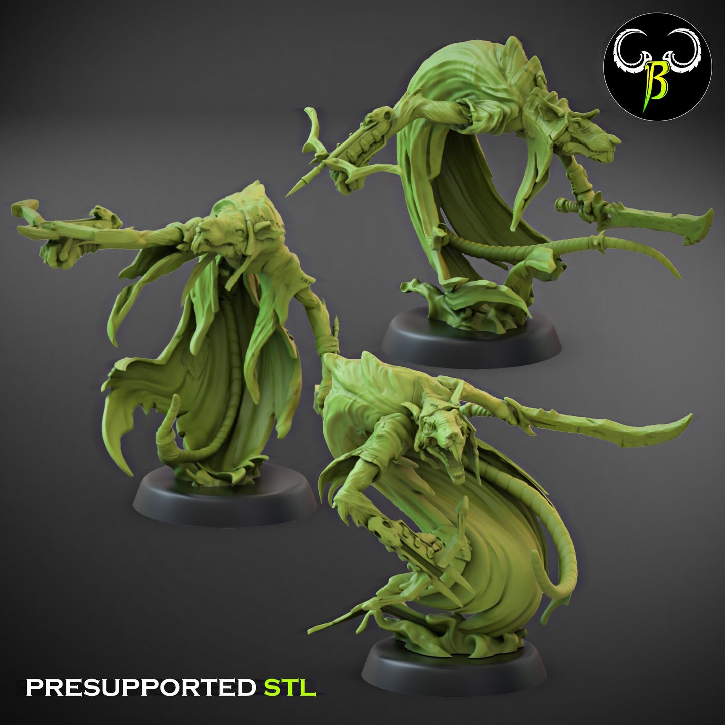 Sneaky Stabber Range Squad by Clay Beast Creations | Tabletop RPG Miniature Figures