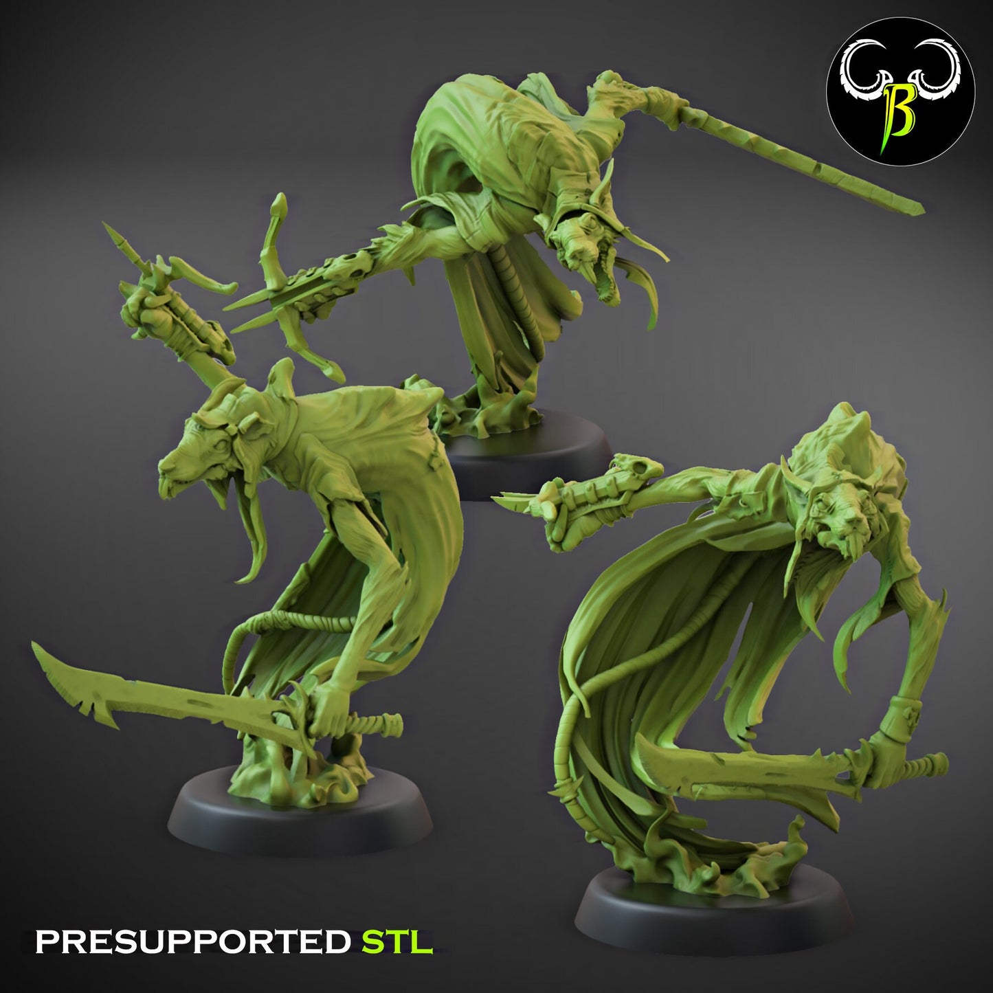 Sneaky Stabber Range Squad by Clay Beast Creations | Tabletop RPG Miniature Figures