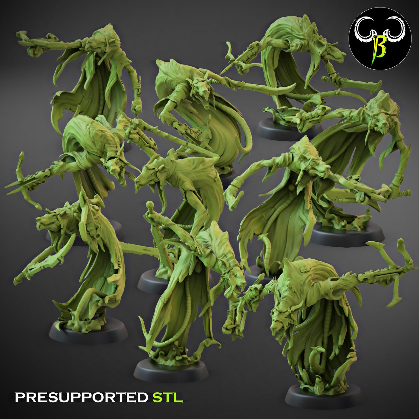 Sneaky Stabber Range Squad by Clay Beast Creations | Tabletop RPG Miniature Figures