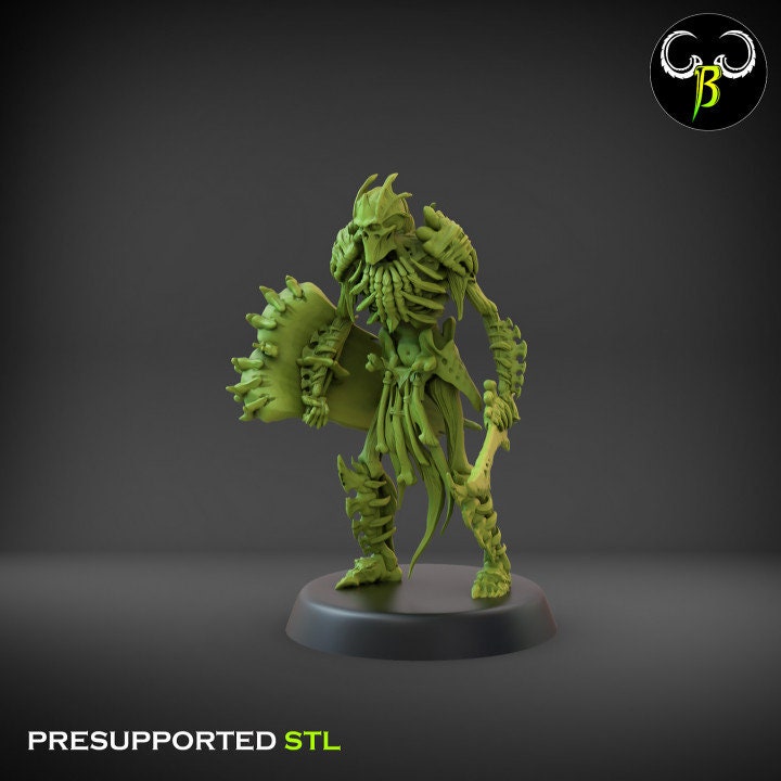 BoneGuard Shield Squad by Clay Beast Creations | Tabletop RPG Miniature Figures