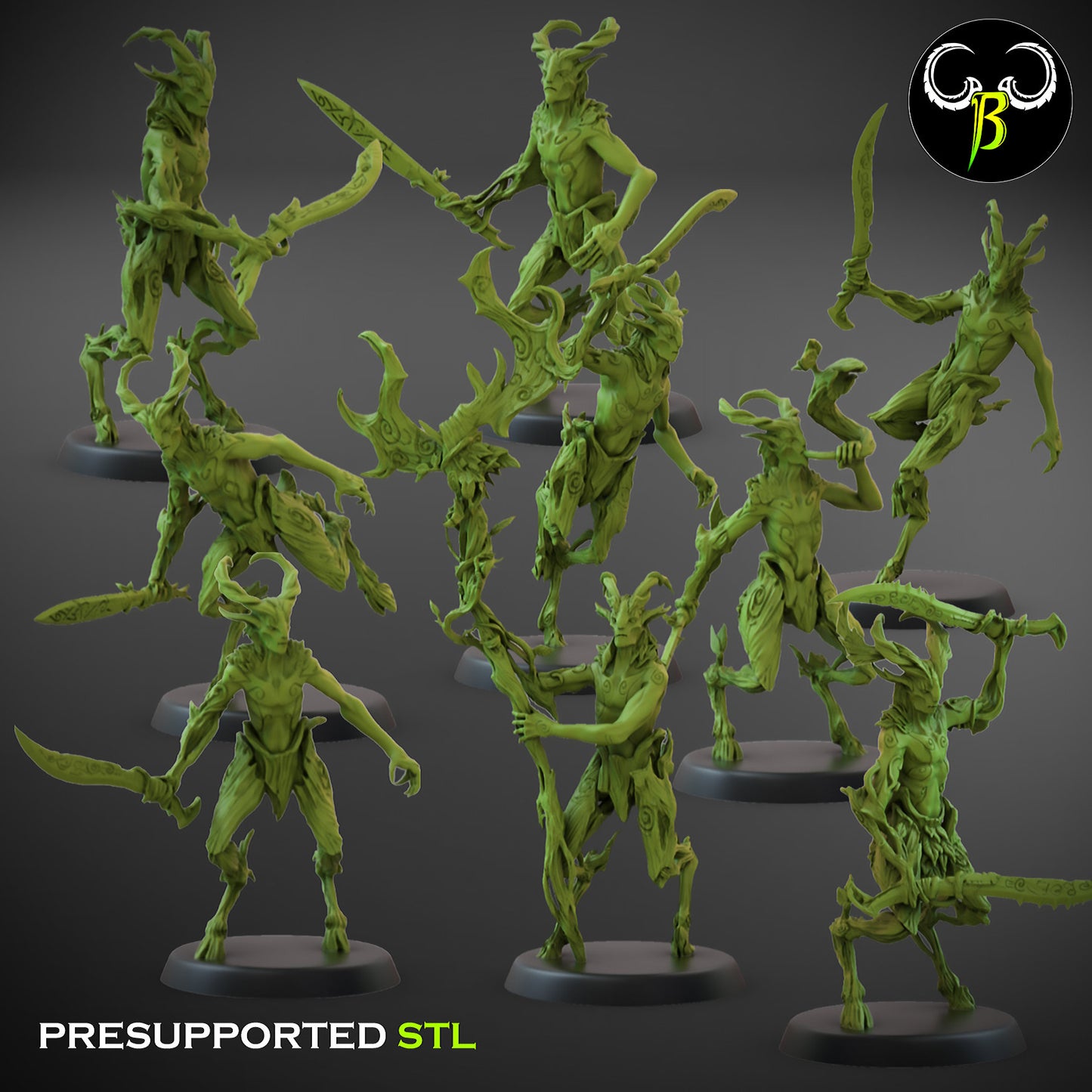 Wild Hunter Squad by Clay Beast Creations | Tabletop RPG Miniature Figures