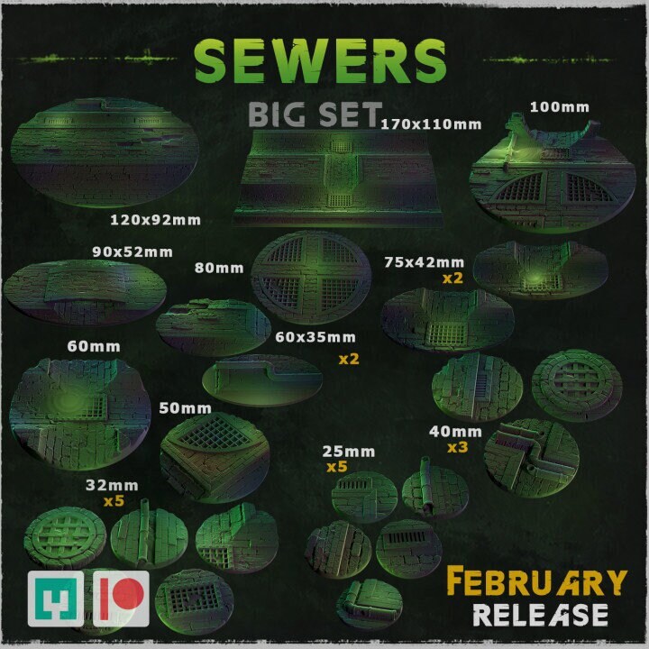Sewers | Miniature Bases | Zabavka Workshop | Tabletop RPG Miniature Figures