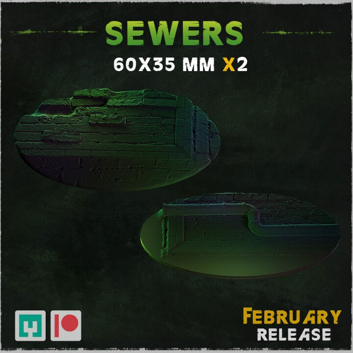 Sewers | Miniature Bases | Zabavka Workshop | Tabletop RPG Miniature Figures