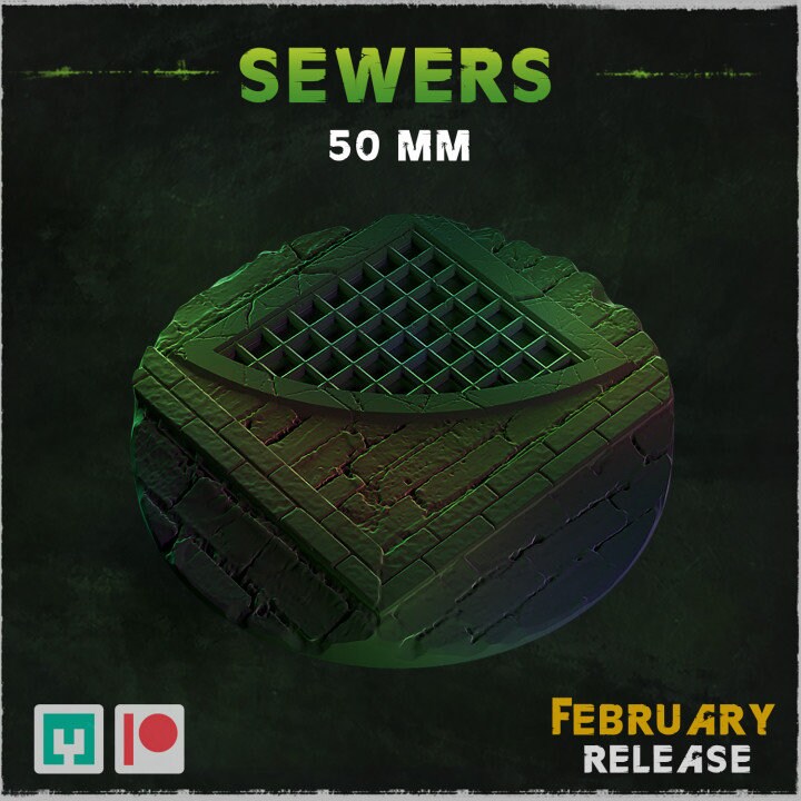 Sewers | Miniature Bases | Zabavka Workshop | Tabletop RPG Miniature Figures