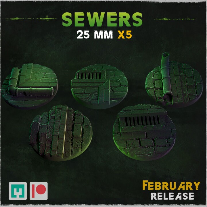 Sewers | Miniature Bases | Zabavka Workshop | Tabletop RPG Miniature Figures