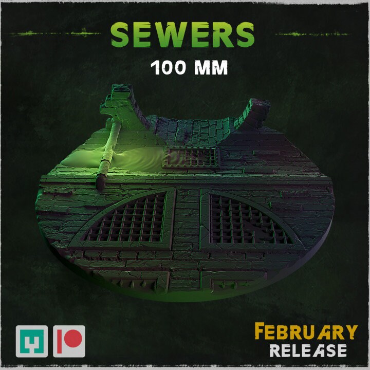 Sewers | Miniature Bases | Zabavka Workshop | Tabletop RPG Miniature Figures