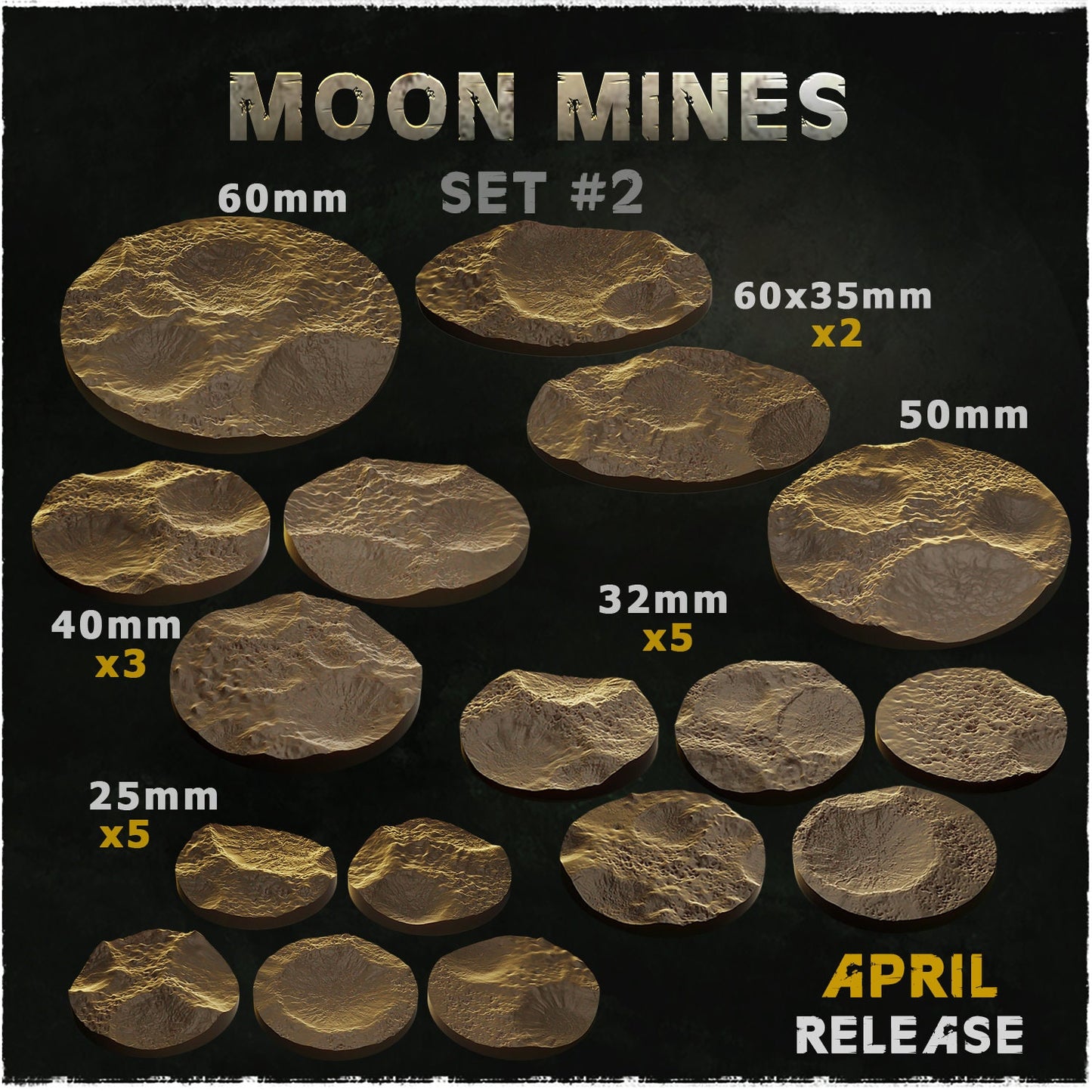Moon (Alien Planet) | Miniature Bases | Zabavka Workshop | Tabletop RPG Miniature Figures