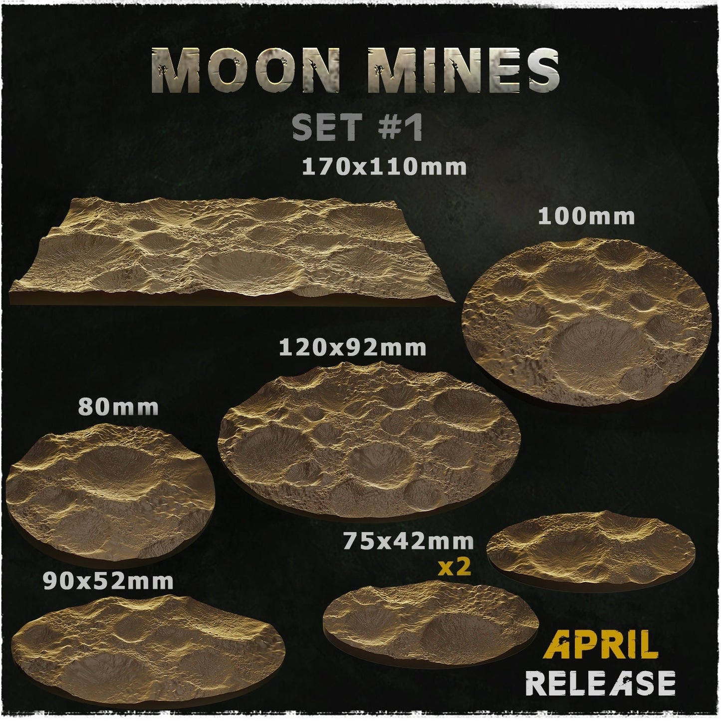 Moon (Alien Planet) | Miniature Bases | Zabavka Workshop | Tabletop RPG Miniature Figures