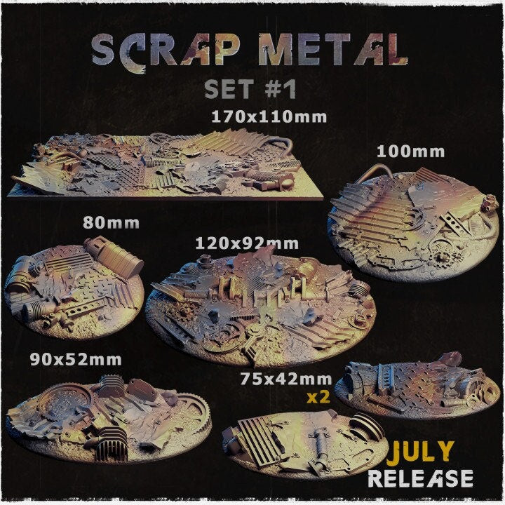 Scrap Metal (Factory) | Miniature Bases | Zabavka Workshop | Tabletop RPG Miniature Figures