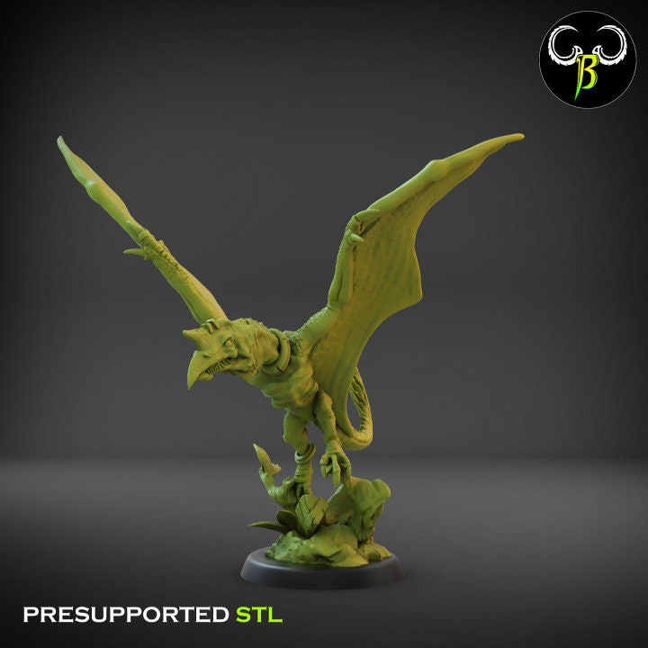 Raptawings Flock by Clay Beast Creations | Tabletop RPG Miniature Figures