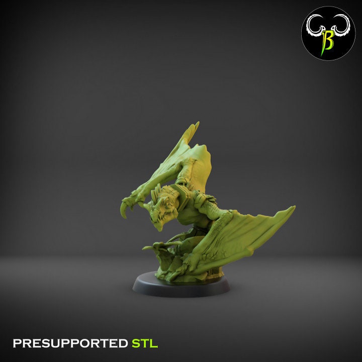 Raptawings Flock by Clay Beast Creations | Tabletop RPG Miniature Figures