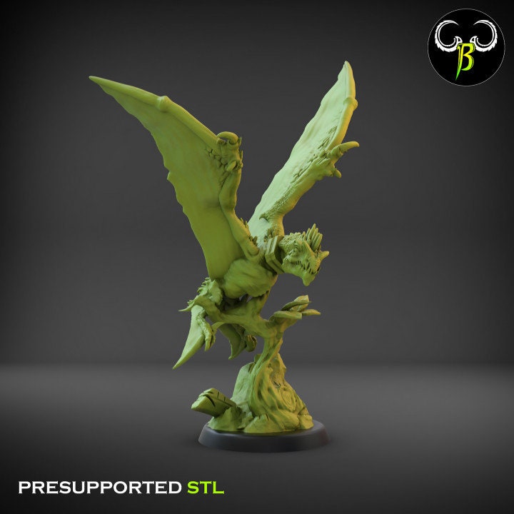 Raptawings Flock by Clay Beast Creations | Tabletop RPG Miniature Figures