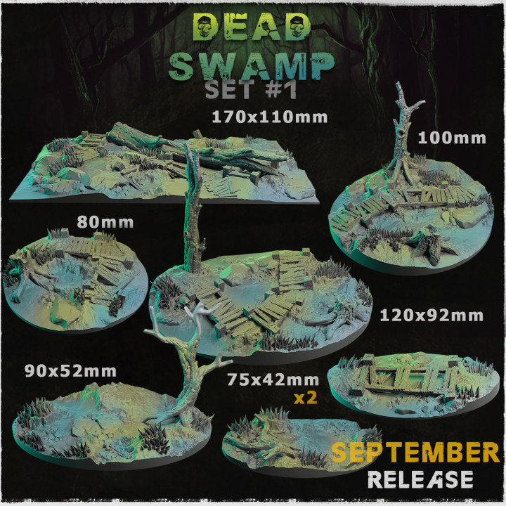 Dead Swamp | Miniature Bases | Zabavka Workshop | Tabletop RPG Miniature Figures