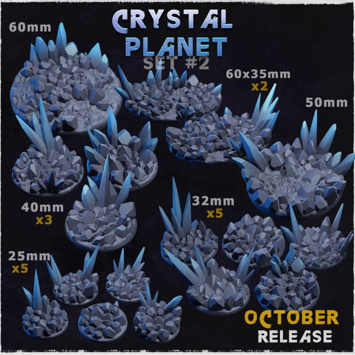 Crystal Planet | Miniature Bases | Zabavka Workshop | Tabletop RPG Miniature Figures