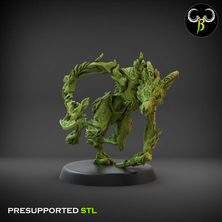 Ferocious Spirit Axe Squad by Clay Beast Creations | Tabletop RPG Miniature Figures