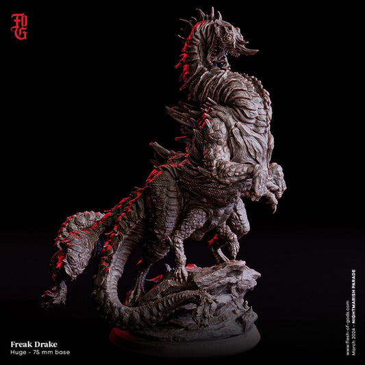 Freak Drake by Flesh of Gods | High Quality 3D Print | Tabletop RPG Miniature Figures