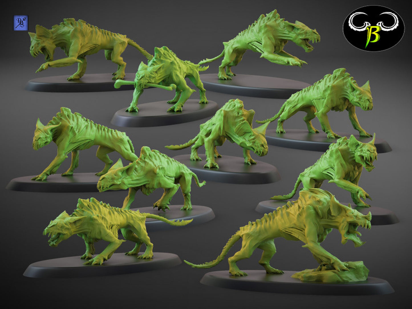 Blood Hound by Clay Beast Creations | Tabletop RPG Miniature Figures