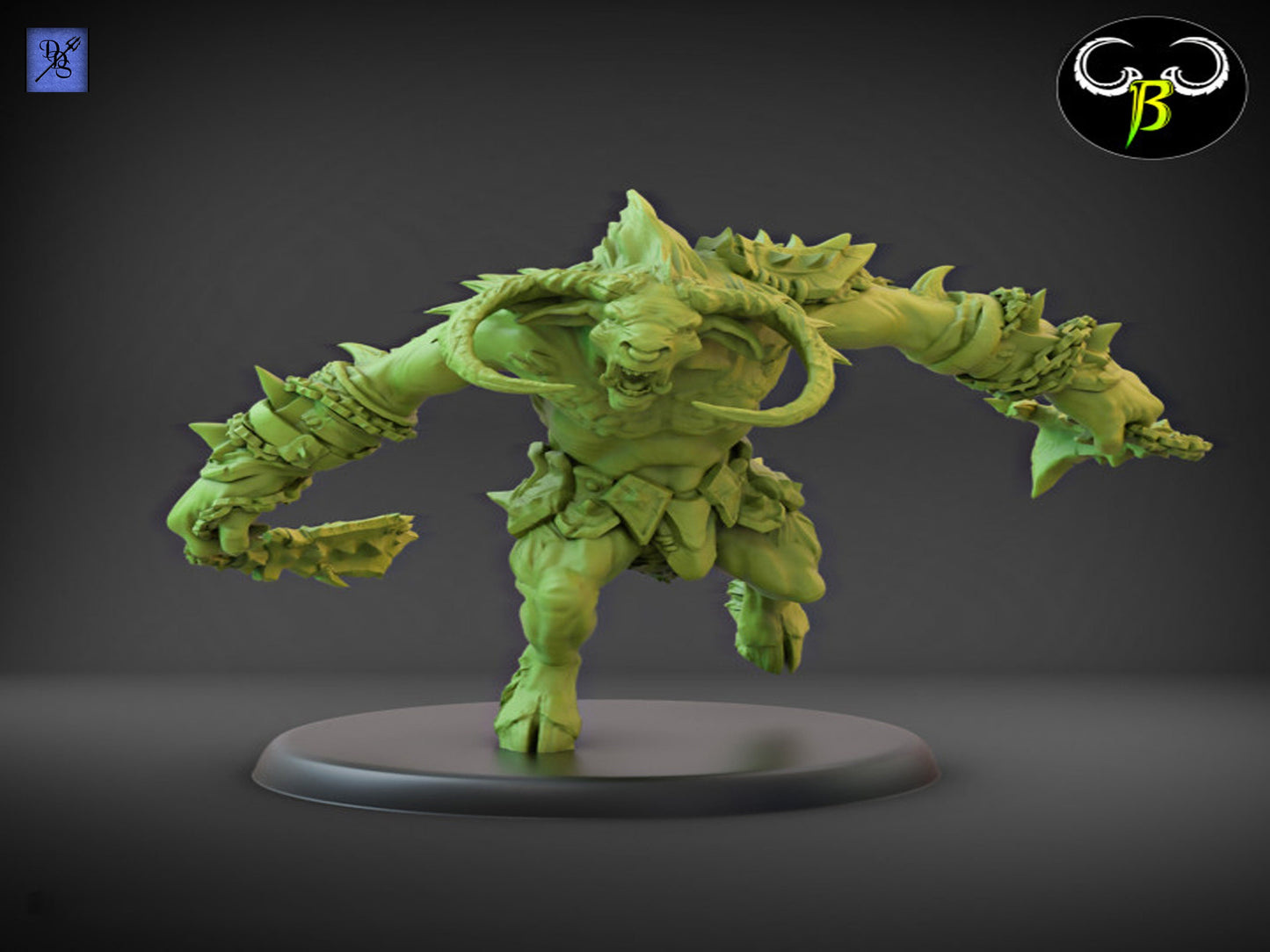 Horned Brutes by Clay Beast Creations | Tabletop RPG Miniature Figures