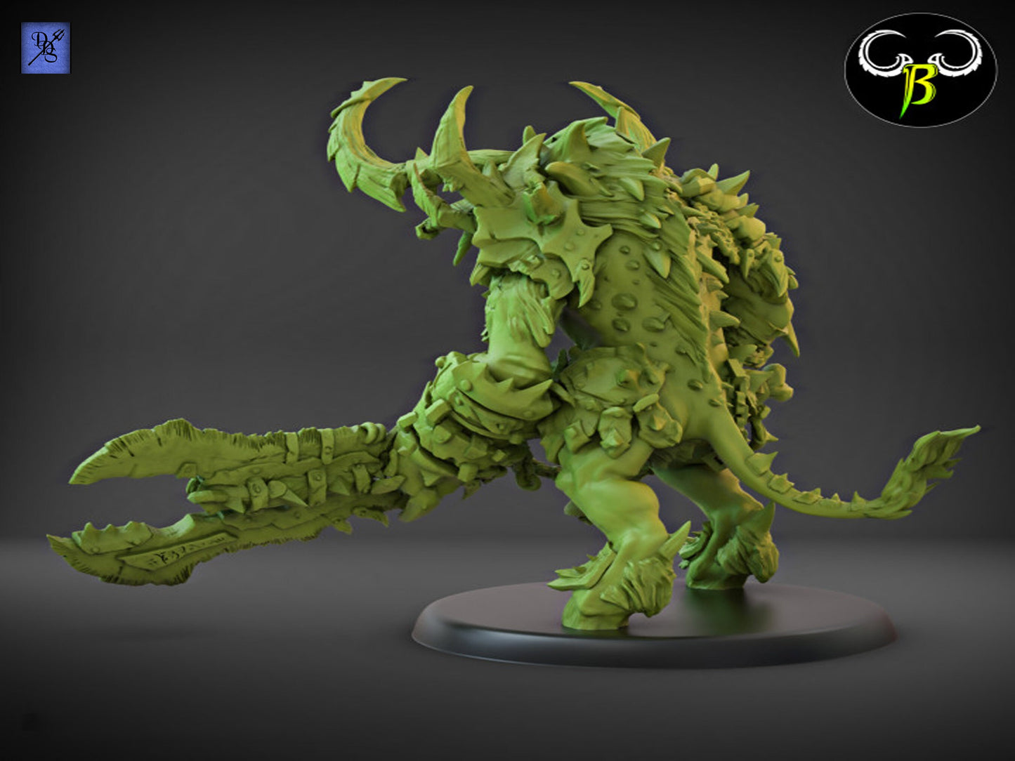 Horned Warlord by Clay Beast Creations | Tabletop RPG Miniature Figures