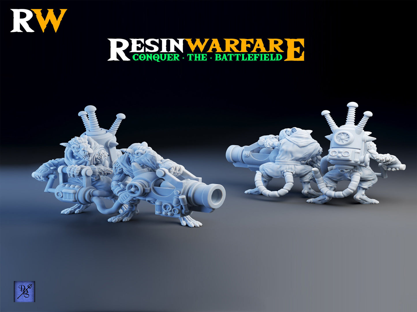 Mortar Team by ResinWarfare | Tabletop RPG Miniature Figures
