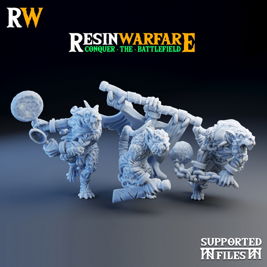 Rabid Slaves by ResinWarfare | Tabletop RPG Miniature Figures
