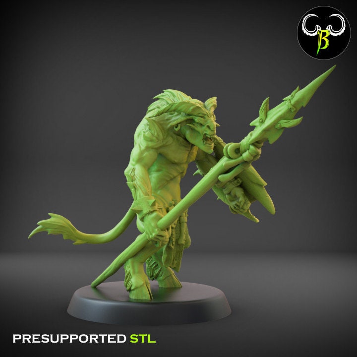 Brutal Raider Lancer Squad by Clay Beast Creations | Tabletop RPG Miniature Figures