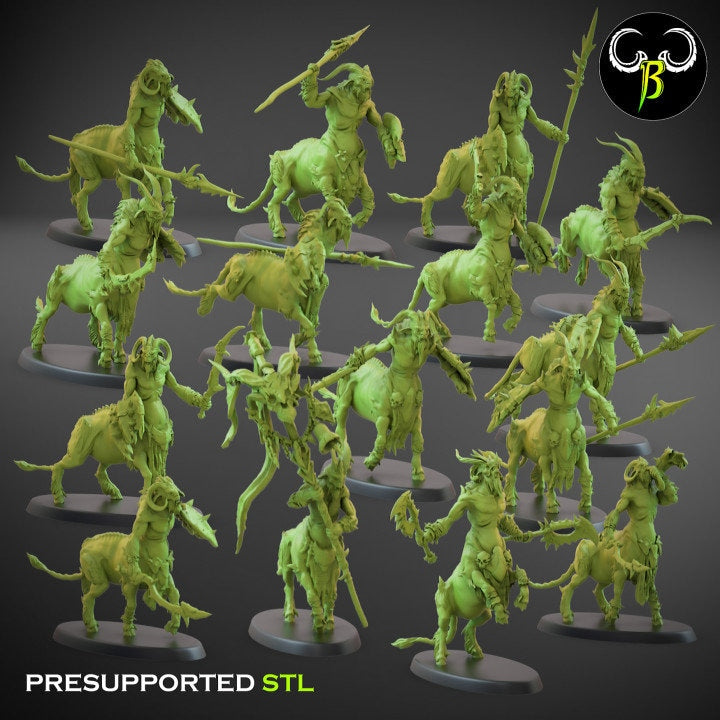 Horned Riders Sword Squad by Clay Beast Creations | Tabletop RPG Miniature Figures