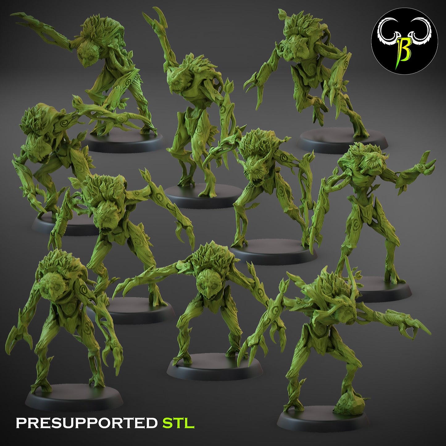 Feral Spirit Squad by Clay Beast Creations | Tabletop RPG Miniature Figures