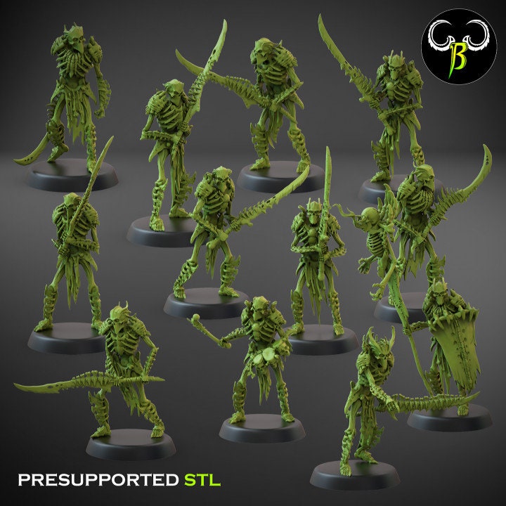 BoneGuard Heavy Squad by Clay Beast Creations | Tabletop RPG Miniature Figures