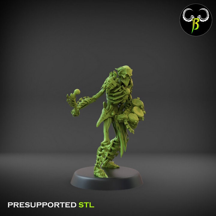 BoneGuard Heavy Squad by Clay Beast Creations | Tabletop RPG Miniature Figures