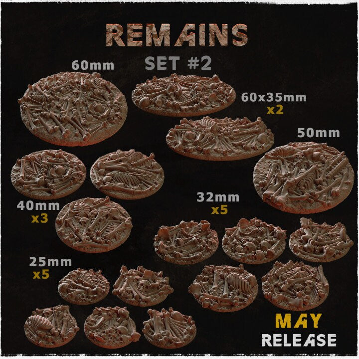 Remains (Undead) | Miniature Bases | Zabavka Workshop | Tabletop RPG Miniature Figures