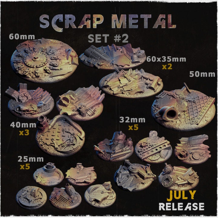 Scrap Metal (Factory) | Miniature Bases | Zabavka Workshop | Tabletop RPG Miniature Figures