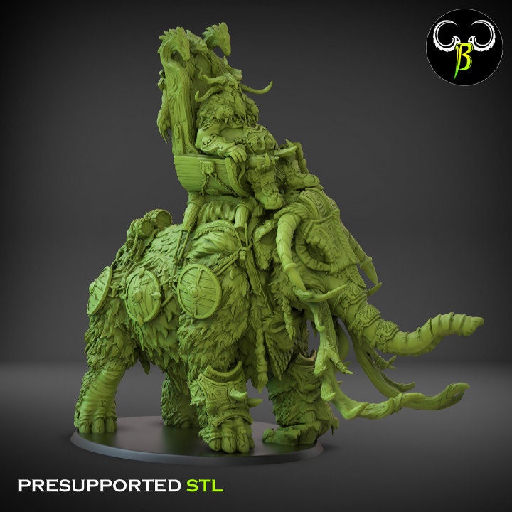 Borean Warmammoth by Clay Beast Creations | Tabletop RPG Miniature Figures