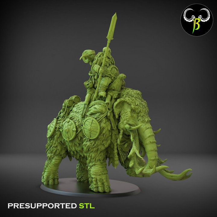 Borean Warmammoth by Clay Beast Creations | Tabletop RPG Miniature Figures