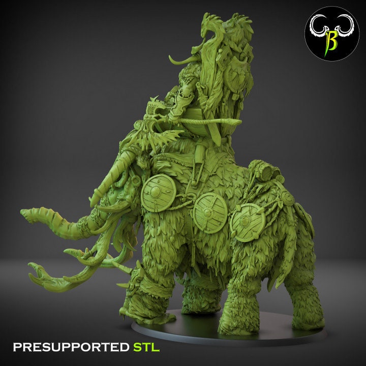 Borean Warmammoth by Clay Beast Creations | Tabletop RPG Miniature Figures
