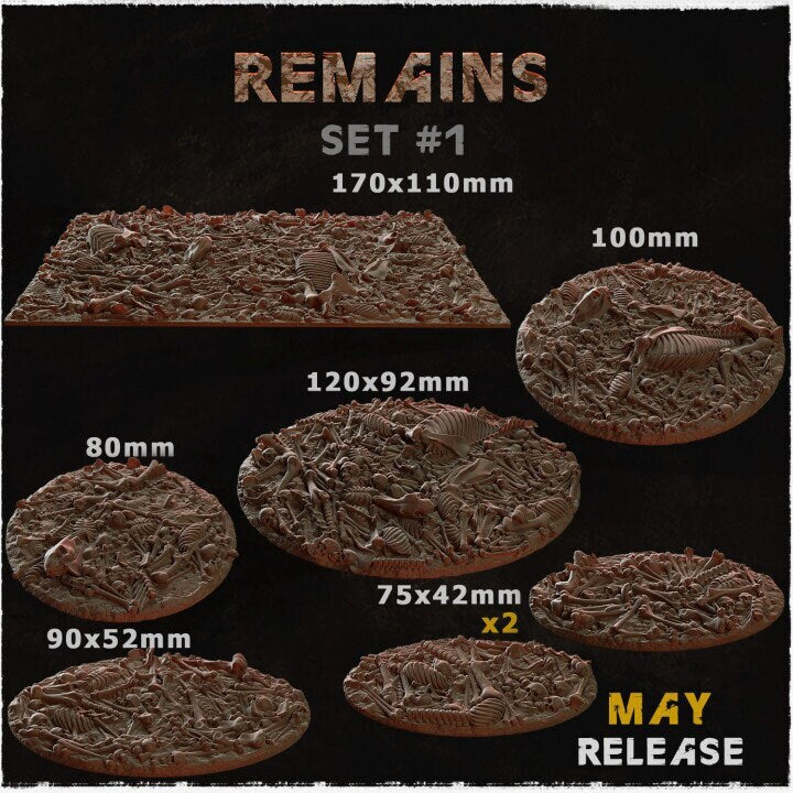 Remains (Undead) | Miniature Bases | Zabavka Workshop | Tabletop RPG Miniature Figures