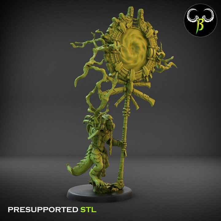 Stellar Portal Bearer by Clay Beast Creations | Tabletop RPG Miniature Figures