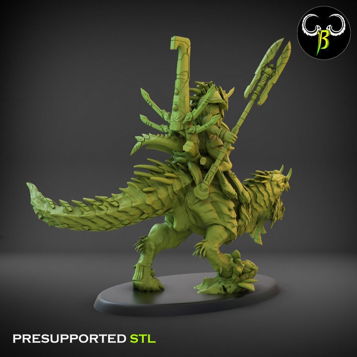 Alpha Carnadon by Clay Beast Creations | Tabletop RPG Miniature Figures