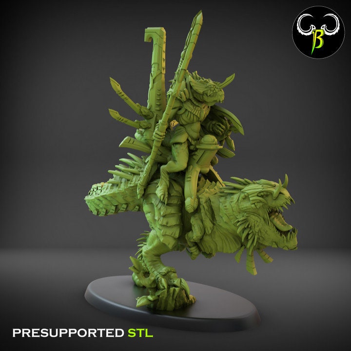 Alpha Carnadon by Clay Beast Creations | Tabletop RPG Miniature Figures