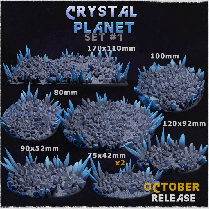 Crystal Planet | Miniature Bases | Zabavka Workshop | Tabletop RPG Miniature Figures