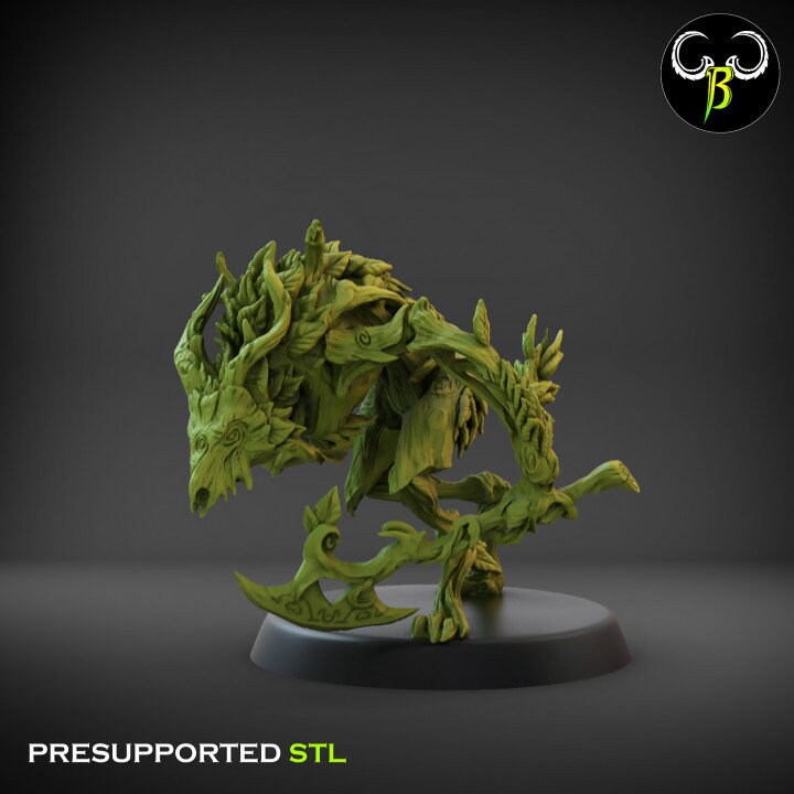 Ferocious Spirit Axe Squad by Clay Beast Creations | Tabletop RPG Miniature Figures